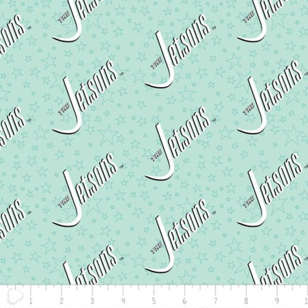 The Jetsons Collection - Jetsons Logo Light Blue Licensed Cotton Fabric by the Yard